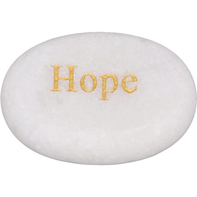 Gegraveerde Inspirerende Steen Marmer Glad Gepolijst Comfortabele Motiverende Steen voor Decoratie white