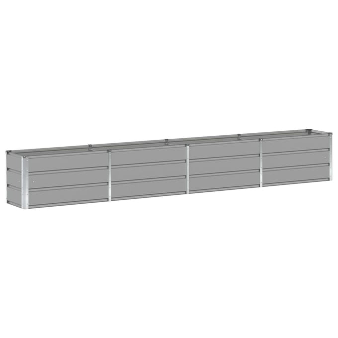 vidaXL - Plantenbak - Lichtgrijs - 320 - x - 40 - x - 45 - cm - Staal