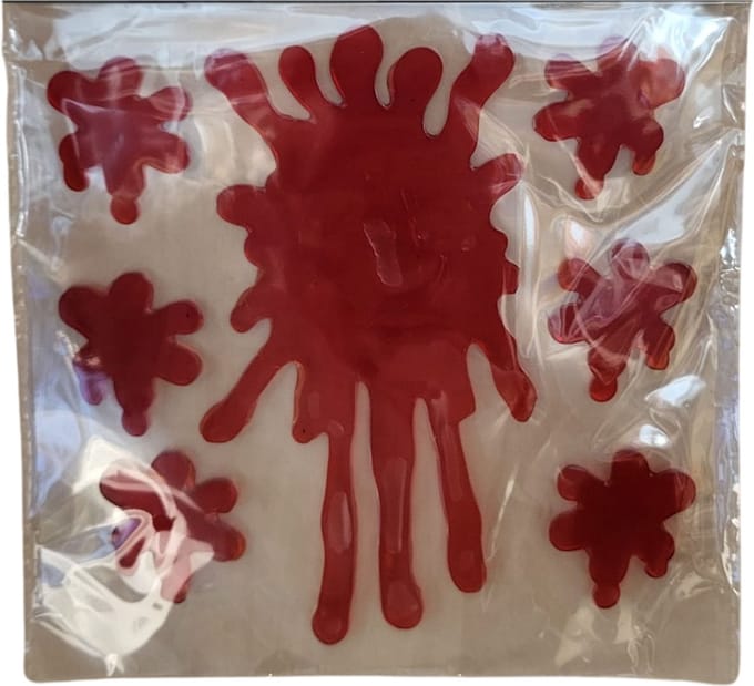 Raamsticker Gel Bloed - Hangdecoratie Sticker