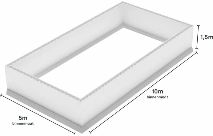 Zwembad Blokkenset - 10,00 x 5,00 x 1,50 m