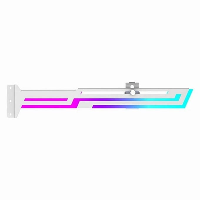 ARGB GPU-steunbeugel, in hoogte verstelbaar, horizontale GPU-beugel - wit