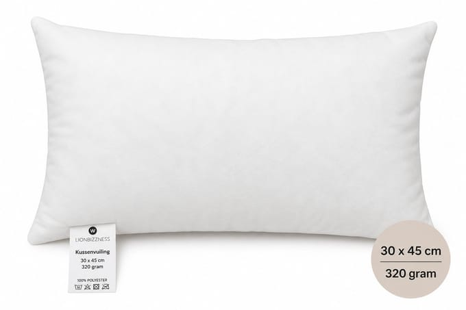 Kussenvulling 30x45 cm – Binnenkussen Rechthoek – Opvulkussen 320 Gram – Sierkussen Vulling – Stevig & Vormvast – Wit