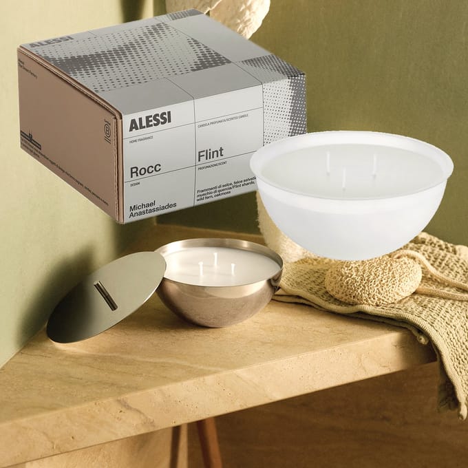 Alessi Rocc-Set-Small-Flint-Geurkaars-mét-Container