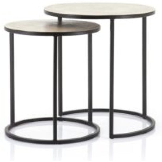 Furnilux Setto brass –bijzet tafels small set van 2 - zwart