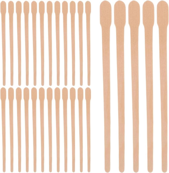 Houten Wax Sticks - Applicator Spatels - Gladde Huid - Gelijkmatige Verdeling - 1000 Stuks - Beige