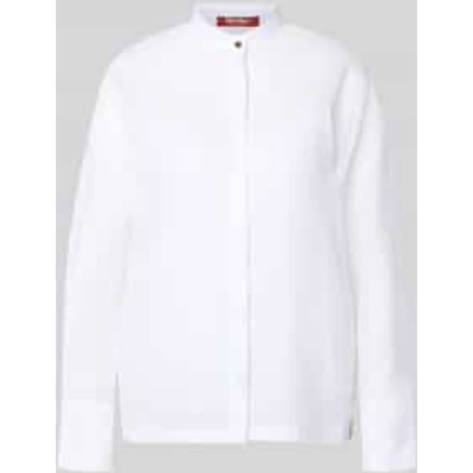 Loose fit blouse met lange mouwen van pure ramie model 'BALDI'