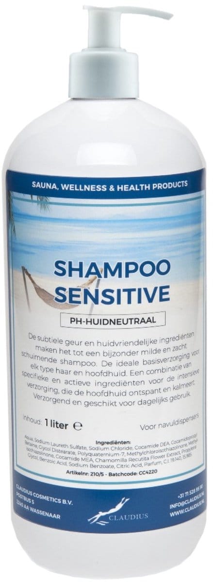 Shampoo Sensitive Care - 1 liter met witte pomp - Haarverzorging