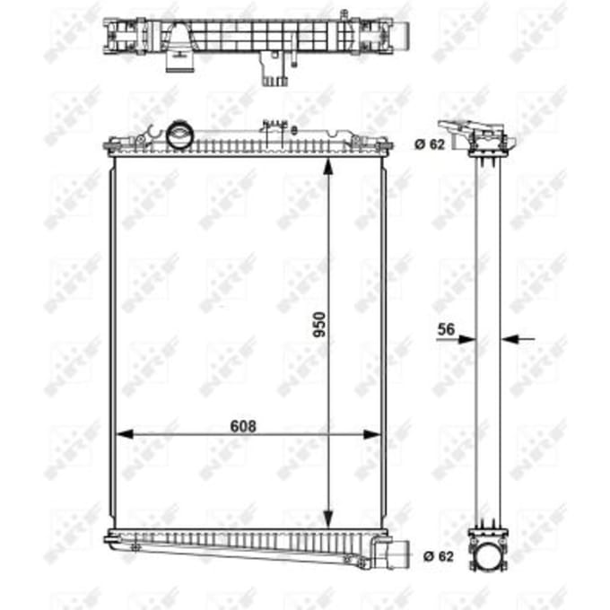 Radiator, motorkoeling NRF 509679