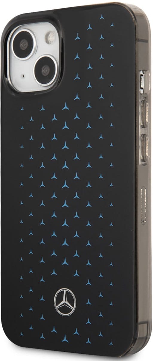 Mercedes-Benz iPhone 14 Plus & 15 Plus Back cover case - Double Layer - Gradient Star Pattern - Black