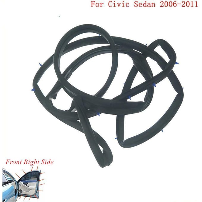 Deurafdichting rechtsvoor voor Honda Civic Sedan 2006-2011 black