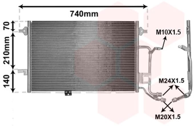 Van Wezel - LUCHTCONDENSATOR VOOR AUDI 80 B4 1991-1996 4B0260403AA