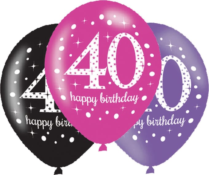 Amscan - Sparkling Celebrations - Ballon 40 Pink (6 stuks)