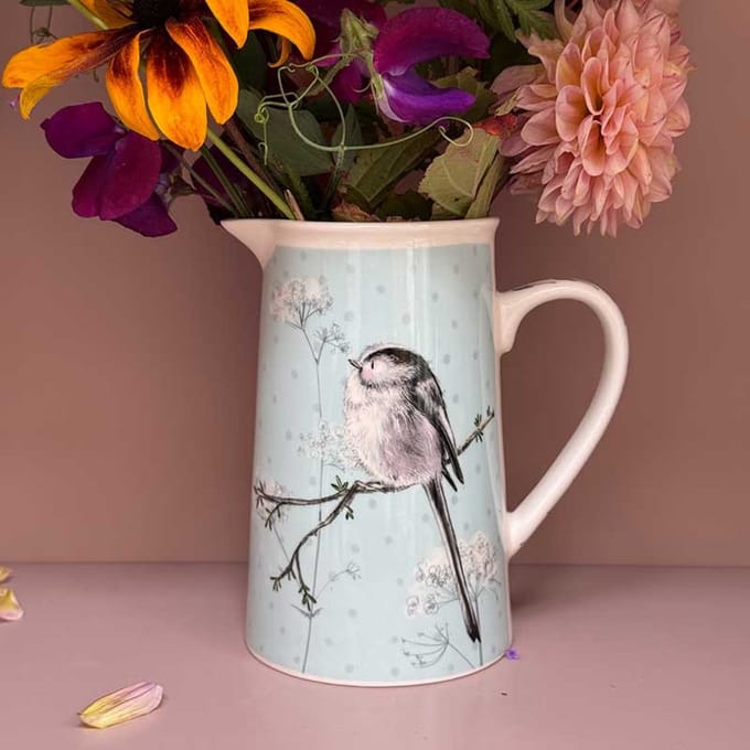 Alex Clark Kan Vogel ~ Long Tailed Tit Jug