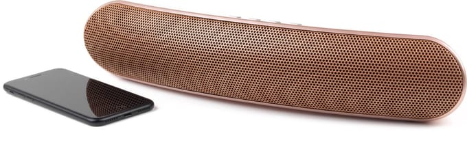 Intempo Curved Bluetooth Metallic Speaker (kleur: roségoud)
