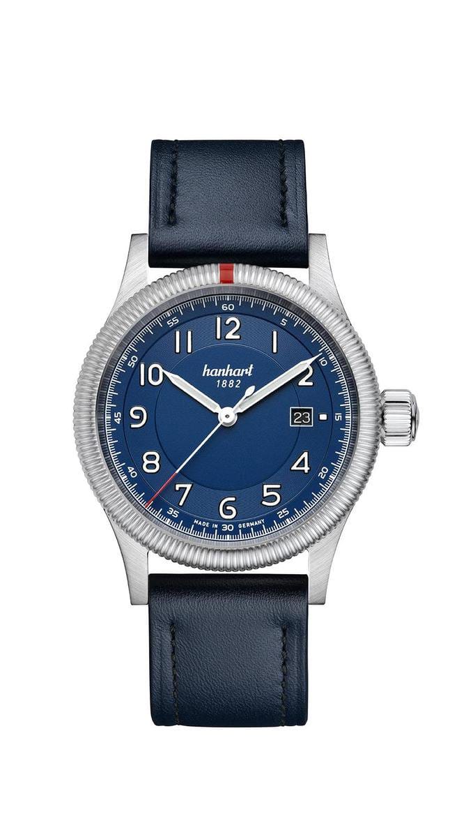 Hanhart Pioneer One Horloge Blauw, zwarte band