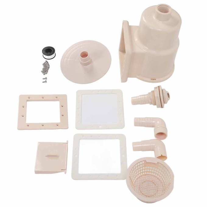 Zwembadskimmer 1,5 inch Kleine Afvoer Zwembadafvoer Skimmer Zwembadaccessoires beige