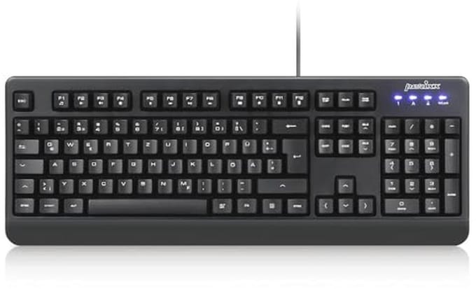 Waterproof Wasbare Toetsenbord met NumPad - IP65, QWERTZ Indeling - Zwart