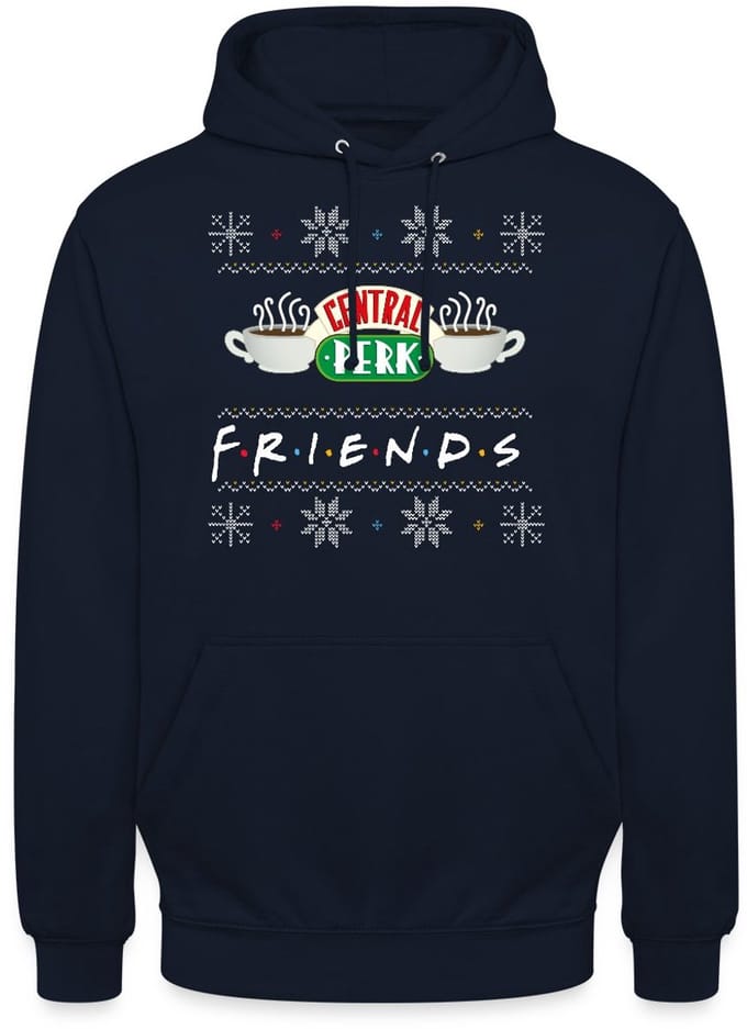 Friends Central Perk Lelijk Kerstmis Hoodie Unisex