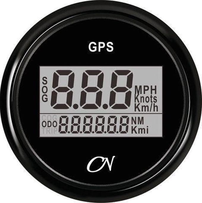 CN zwarte GPS Snelheidsmeter Ø52mm inclusief GPS-Antenne