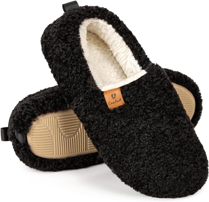 Pantoffels Dames - Sloffen - Maat 40/41 - Zwart - Anti-slip - Comfeet