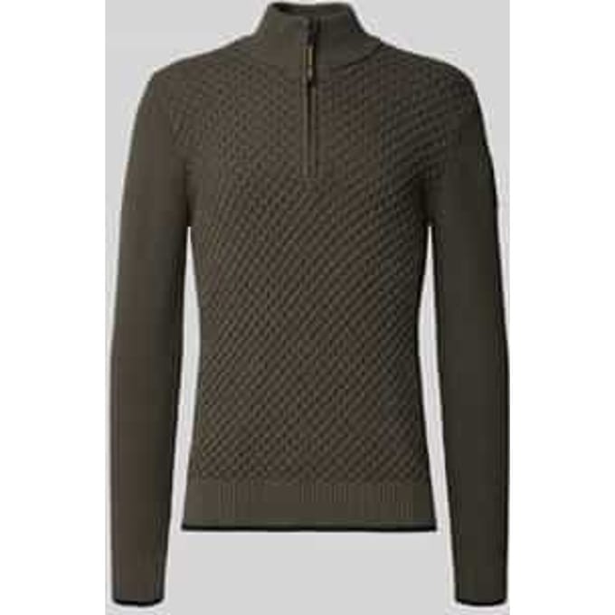 Gebreide pullover met geribde boorden