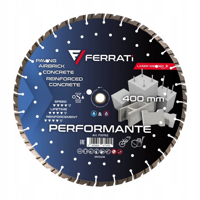 Ferrati Performante Serie - Diamantschijf - 400mm - Voor Gewapend Beton