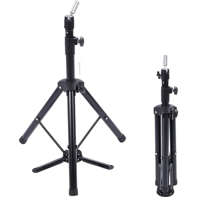 Verstelbare Kappers Oefen Mannequin Mannequin Hoofd Statief Standaard Mannequin Pruik Poppenhoofd Houder black