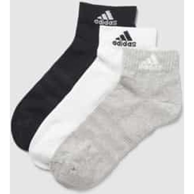 Sneakersokken met labelprint in 3-pack