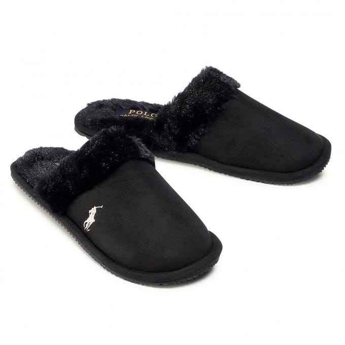 Ralph Lauren Summit Scuff II Zwarte Damesslippers