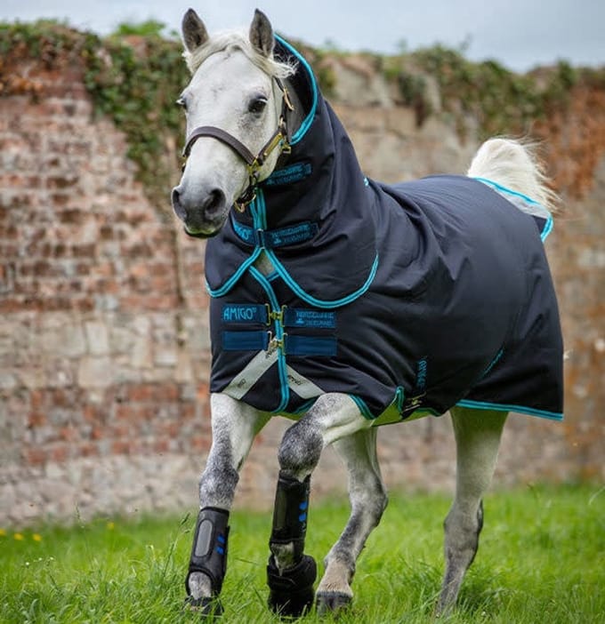 Horseware Amigo Bravo 12 Plus Pony Deken 150 Navy/Red