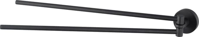 Haceka Kosmos Handdoekhouder - 42cm - dubbel - draaibaar - mat zwart