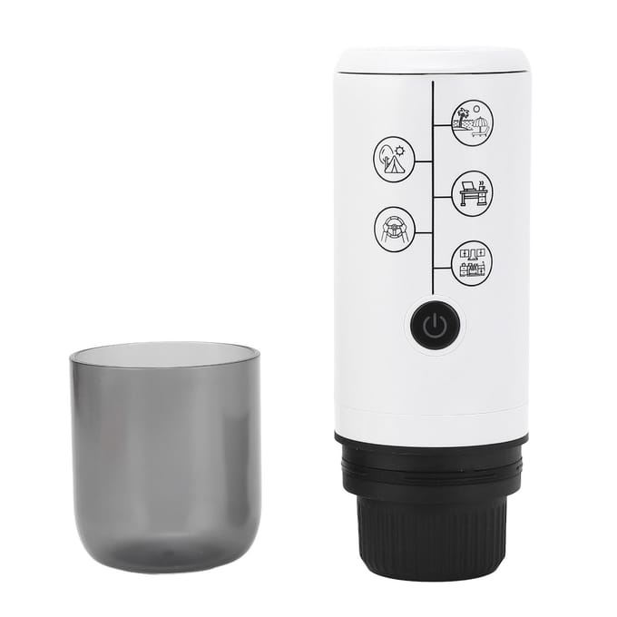 Machine à café électrique portable sans fil rechargeable, pression de 17 bars, capsules de café électriques L noir