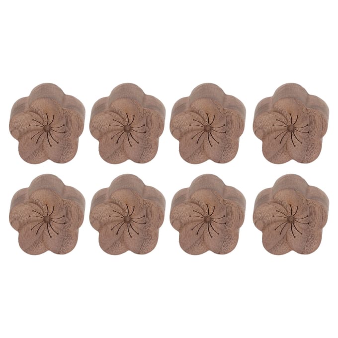 8 Stuks Auto Luchtverfrisser Diffuser Bloemvormig Eenvoudig Design Eenvoudig te Gebruiken Houten Auto Diffuser voor Auto gray