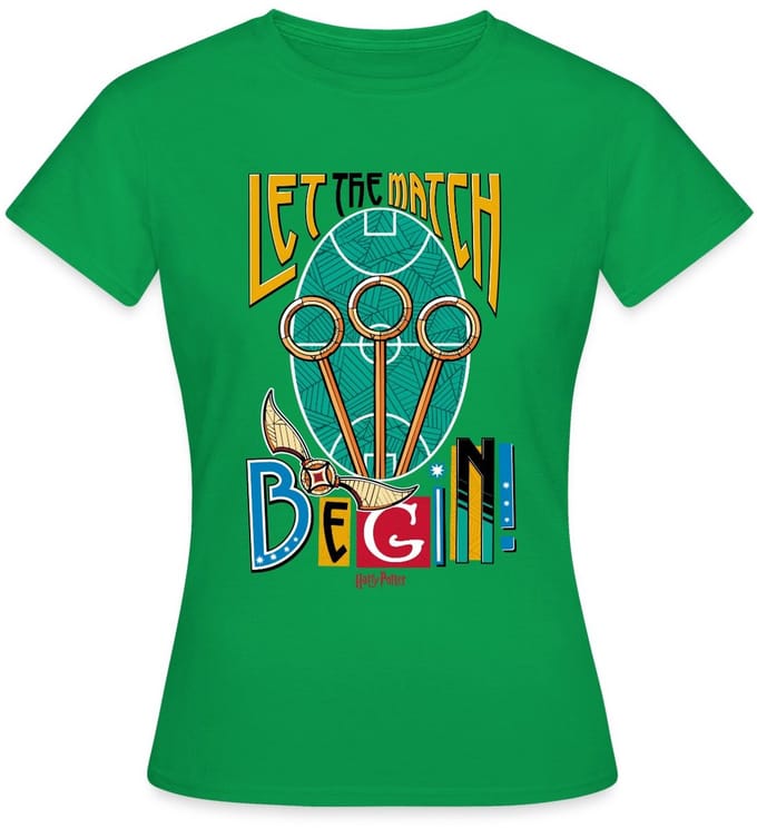Harry Potter Let The Match Begin Quidditch T-Shirt Dames