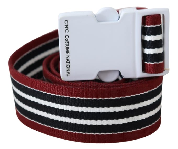 Gestreepte Katoenen Riem met Gesp
