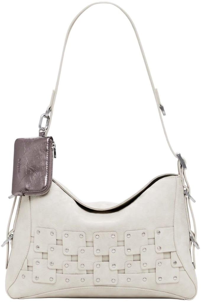 Desigual schoudertas New Patch 2 Shoulder Bag Piedra crème