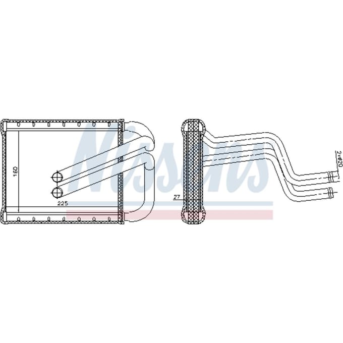 Warmtewisselaar, interieur verwarming NISSENS 77536