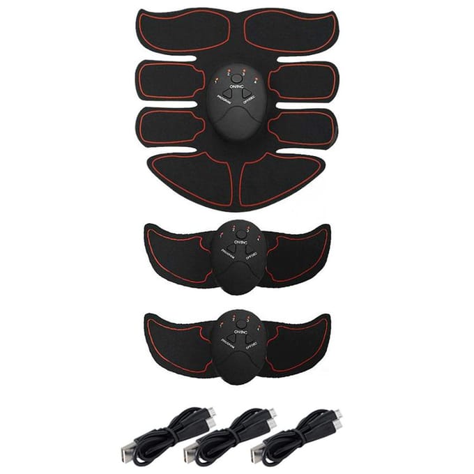 Oplaadbare ABS Armspierstimulator Trainer Smart EMS Taille Spiertrainer Toner A5 zwart