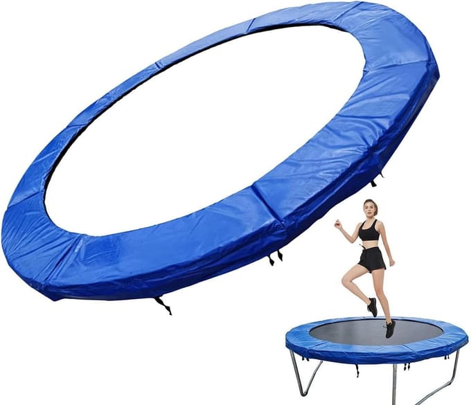 Trampoline kussen - Veiligheidsafdekking - Veilig springen - Naadloos ontwerp - 33 cm breed - Blauw