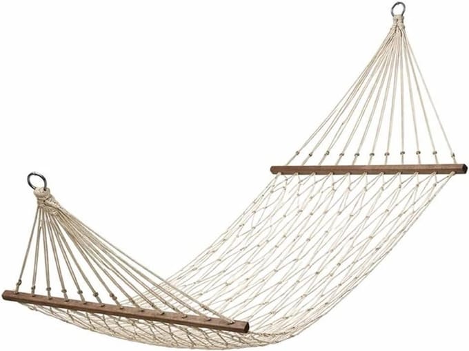 Macramé hangmat - Nethangmat katoen - Buiten ontspannen - Boho chic design - 270 x 80 cm - Wit