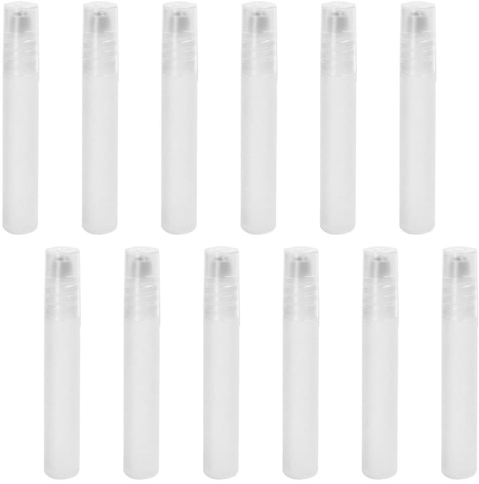 Dailygoods- Sprayflessen 12 Stuks - Herbruikbare Fijne Mist Sprayflessen - Plastic Rollerflessen - Lichtgewicht - Antislip - 10 ml Capaciteit