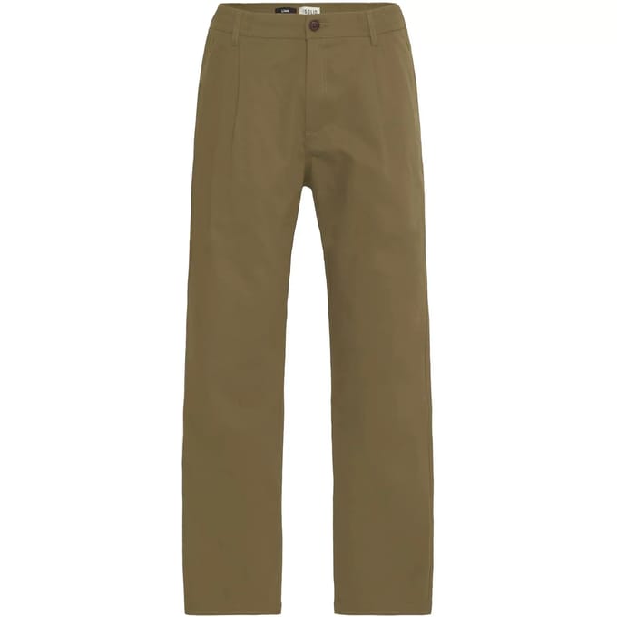 Plissé elastische broek Solid Liam
