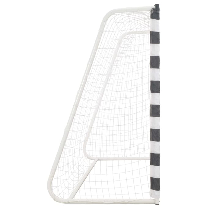 vidaXL - Voetbaldoel - 300x160x90 - cm - metaal - zwart - en - wit