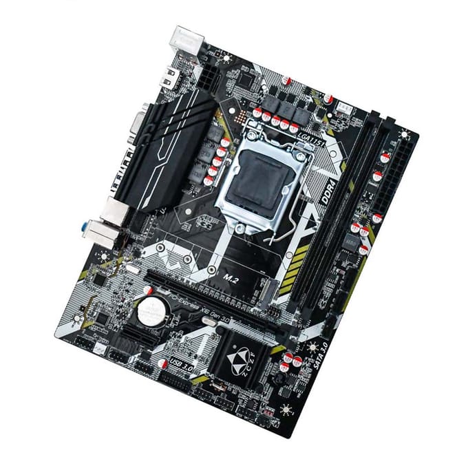 H310A4 V2.1 Gaming-moederbord 2666MHz Frequentie LGA1151(Intel 6789e generatie) Compatibel met Kern zwart