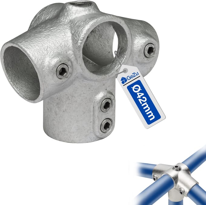 GeZu Impex Buiskoppeling Dakrand Topstuk Ø42mm Hot Dip Gegalvaniseerd