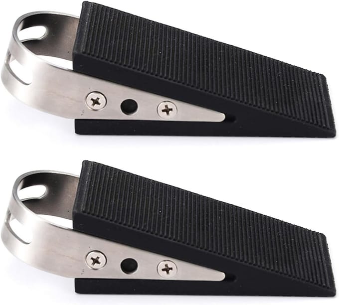2x Deurstops Rubber Deurblok met Handgreep voor Krassen en Tochtbescherming