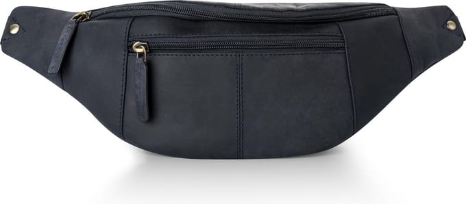 Visconti Leren Heuptas - buideltas - stijlvol heuptasje – Blauw (721 BE)