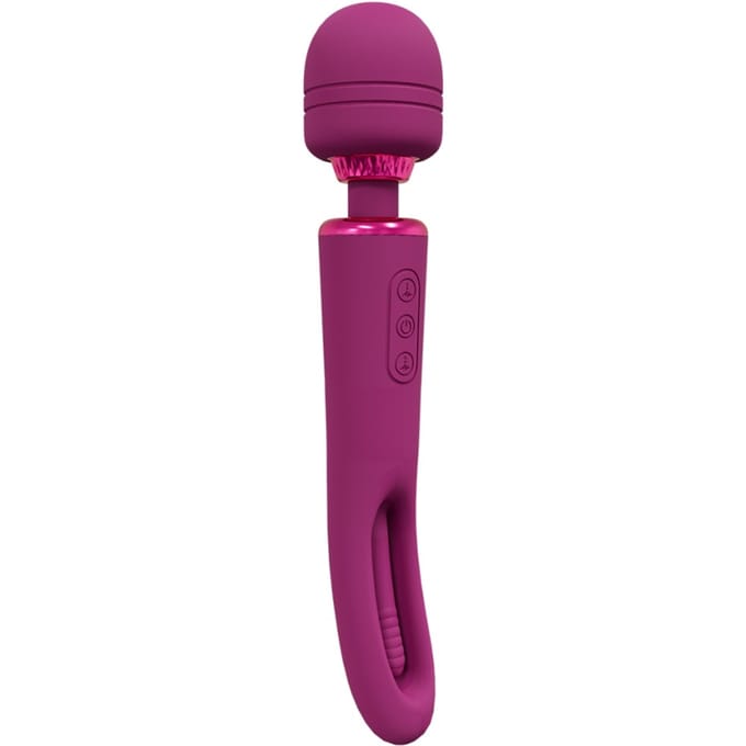 VIVE by Shots - Kiku - Double Ended Wand with Innovative G-Spot Flapping Stimulator - Pink