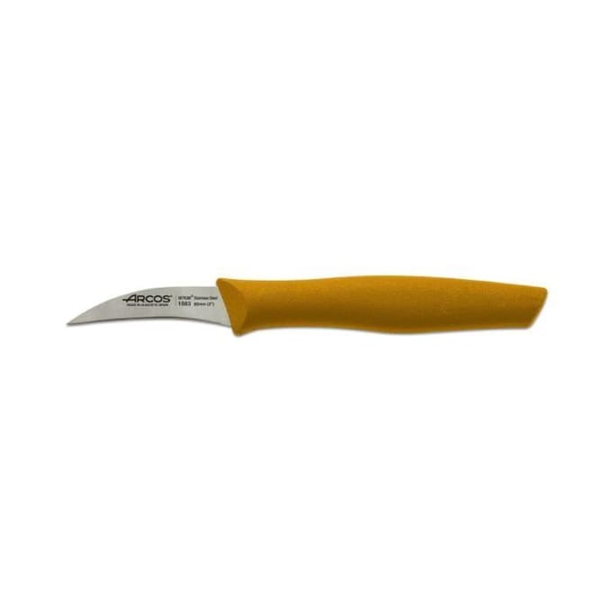 Couteau - ARCOS - Mondador Arcos Nova 188325 - Acier inoxydable NITRUM - Lame de 6 cm - Jaune