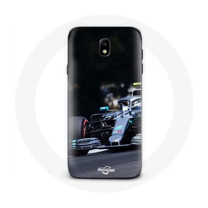 Coque - MANIACASE - Samsung Galaxy J7 2017 - Formule 1 - Valtteri Bottas - Noir noir